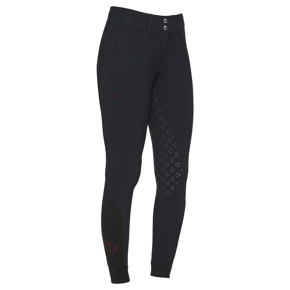 Cavalleria Toscana Women's American Full Grip Breeches - Navy, front view | Malvern Saddlery