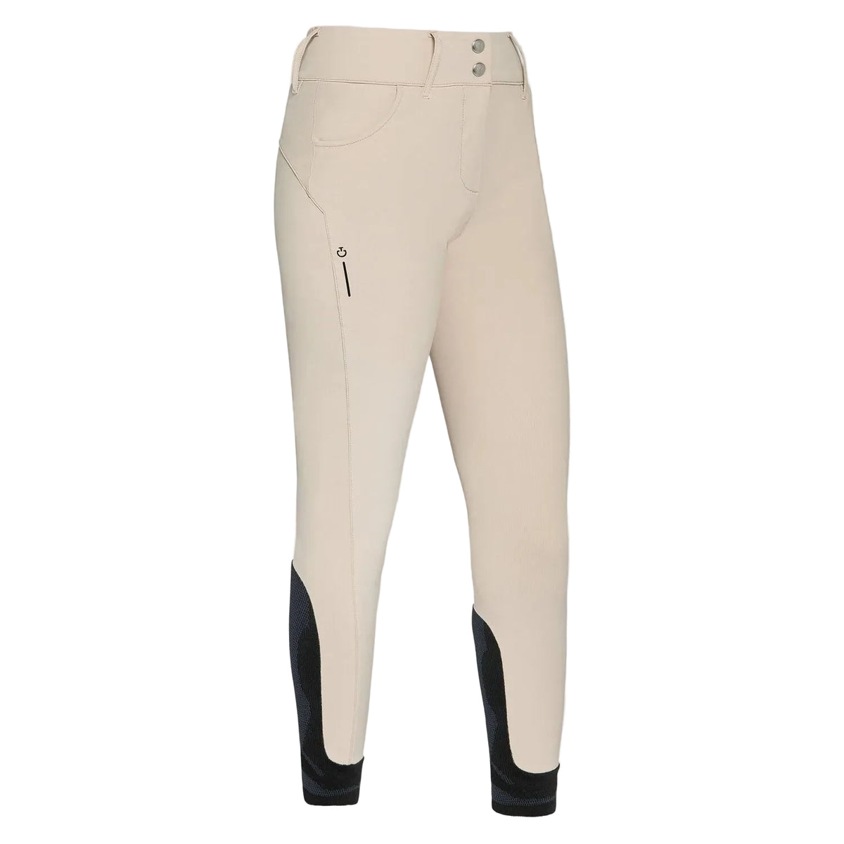 Cavalleria Toscana Women's RS High Waist Knee Grip Breeches - Beige, front view | Malvern Saddlery