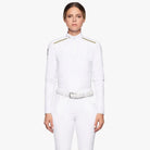Cavalleria Toscana Women's REVO Premier Tech Wool Show Shirt - White with Gold detail | Malvern Saddlery