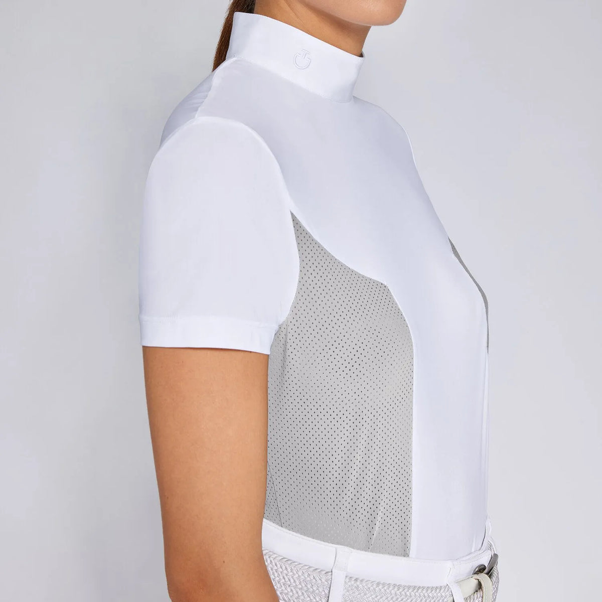 Cavalleria Toscana Women's Short Sleeve Pleated Competition Shirt