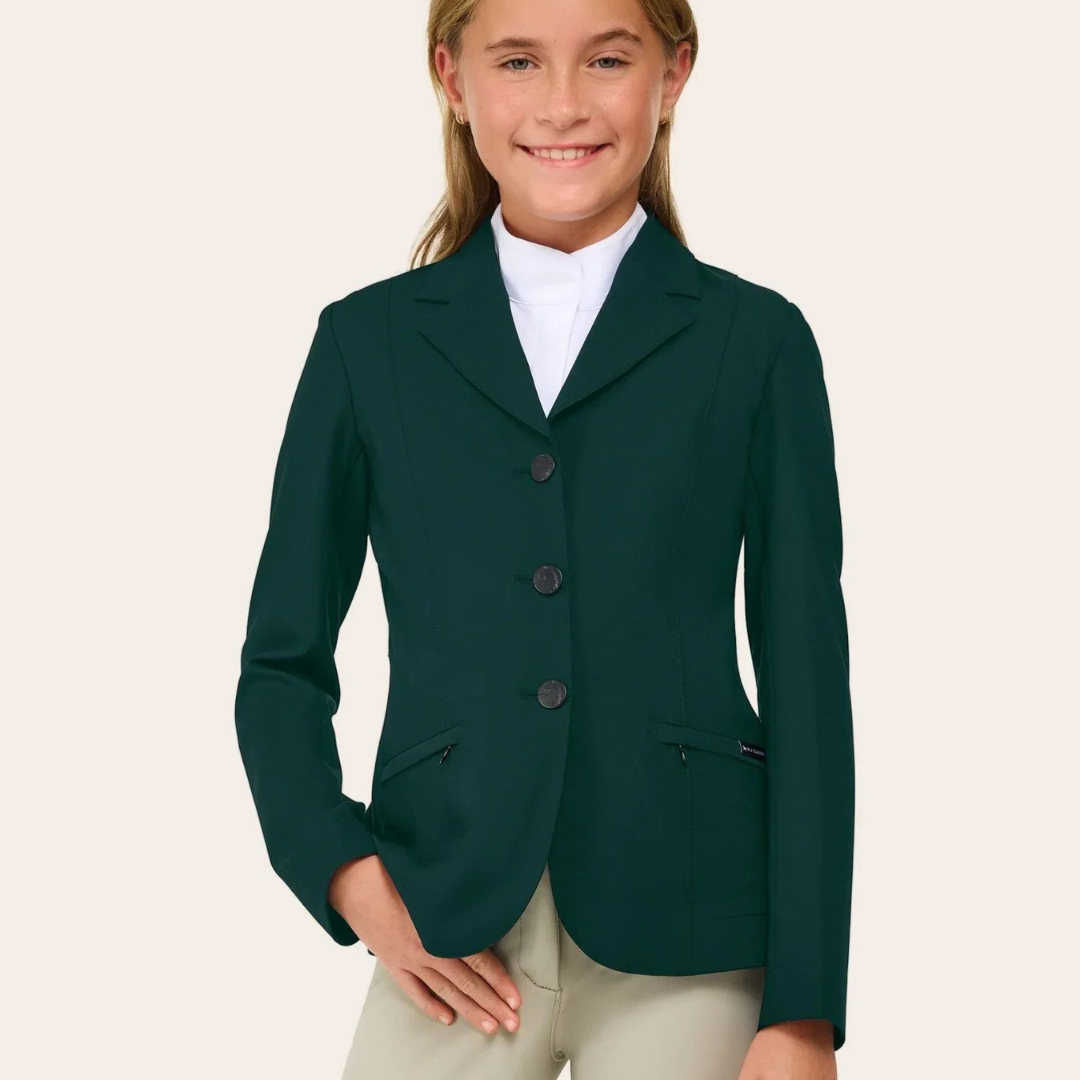 RJ Classics Sloane Jr Girls Show Coat - Hunter Green | Young Rider | Malvern Saddlery