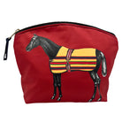 Rebecca Ray Red Lilly Oversized Cosmetic Bag | Vintage Horse Print | Malvern Saddlery