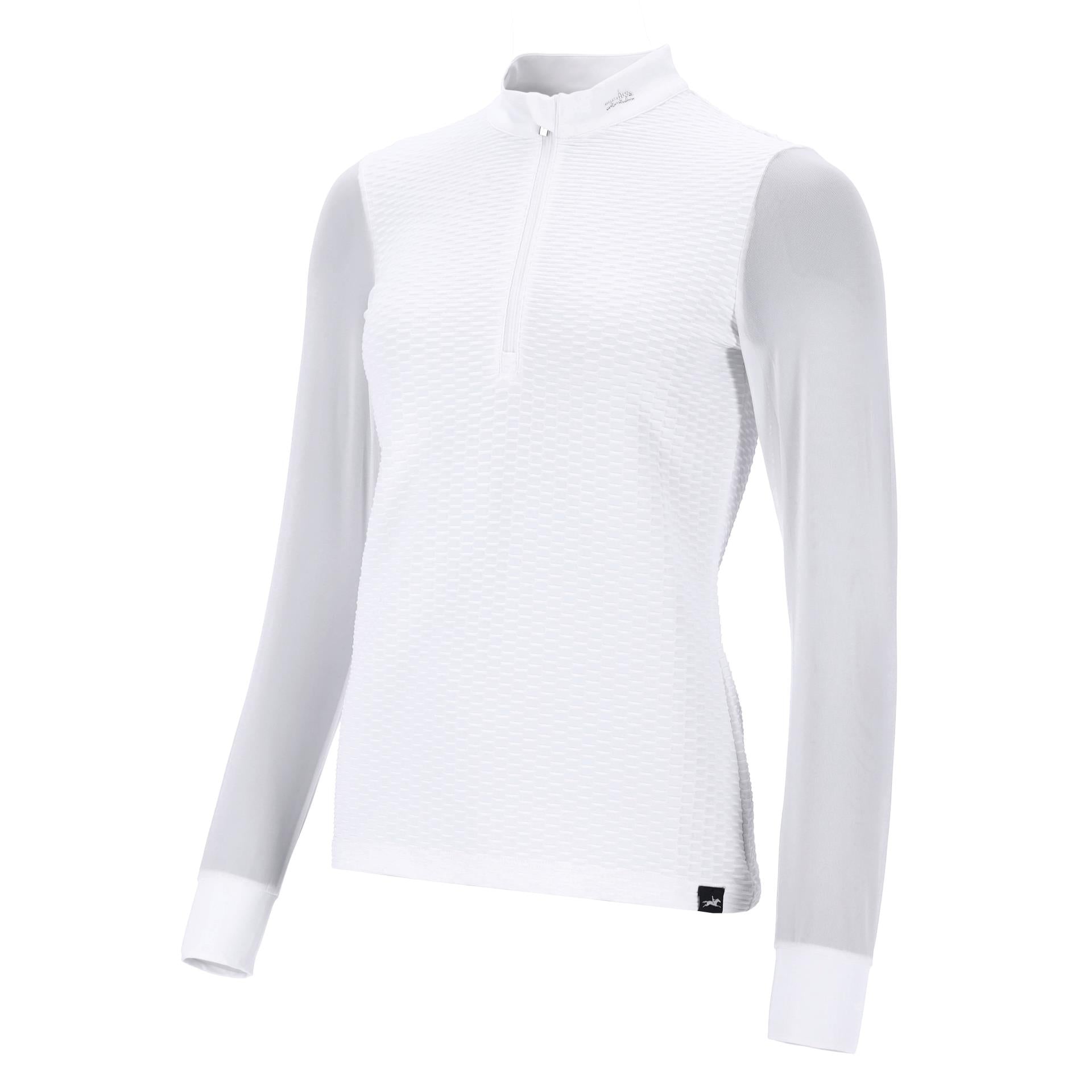 Schockemöhle Gianna Style Long Sleeve Show Shirt, white| Equestrian Competition Clothing | Malvern Saddlery