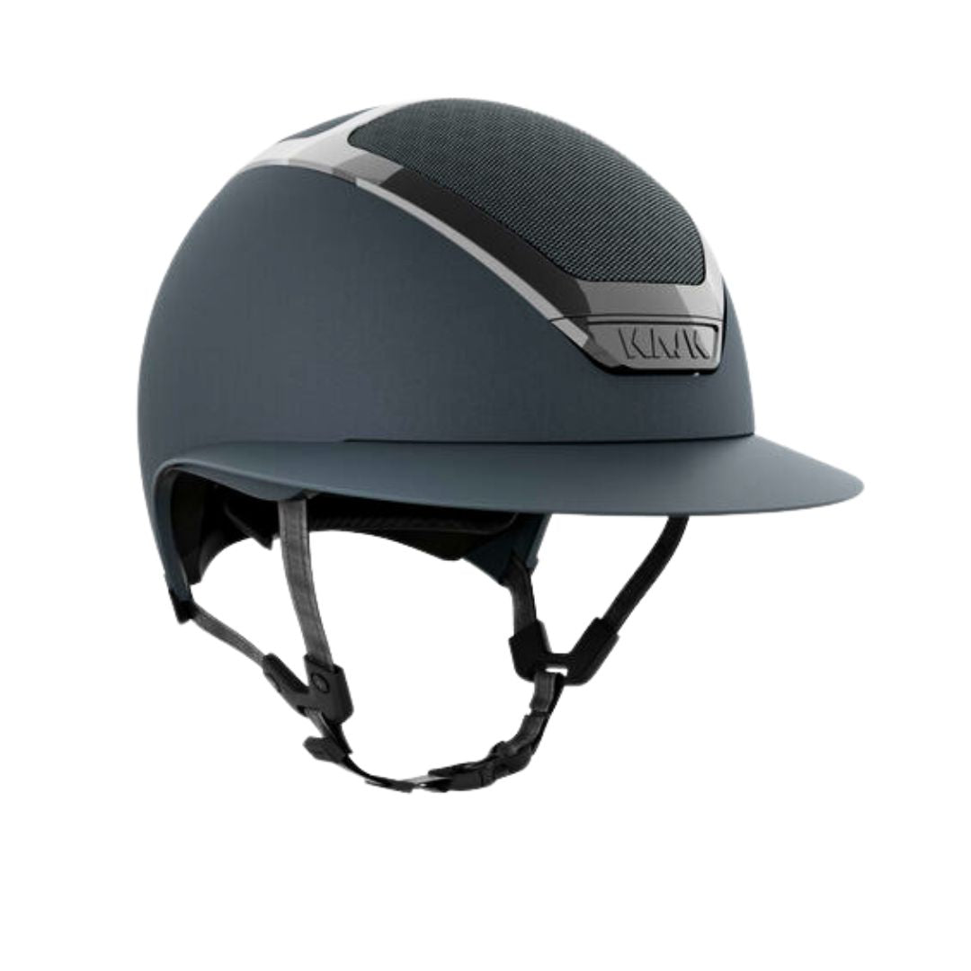 KASK Star Lady Chrome Equestrian Helmet - Anthracite Gray; on white background | Wide Brim English Riding Helmets | Malvern Saddlery