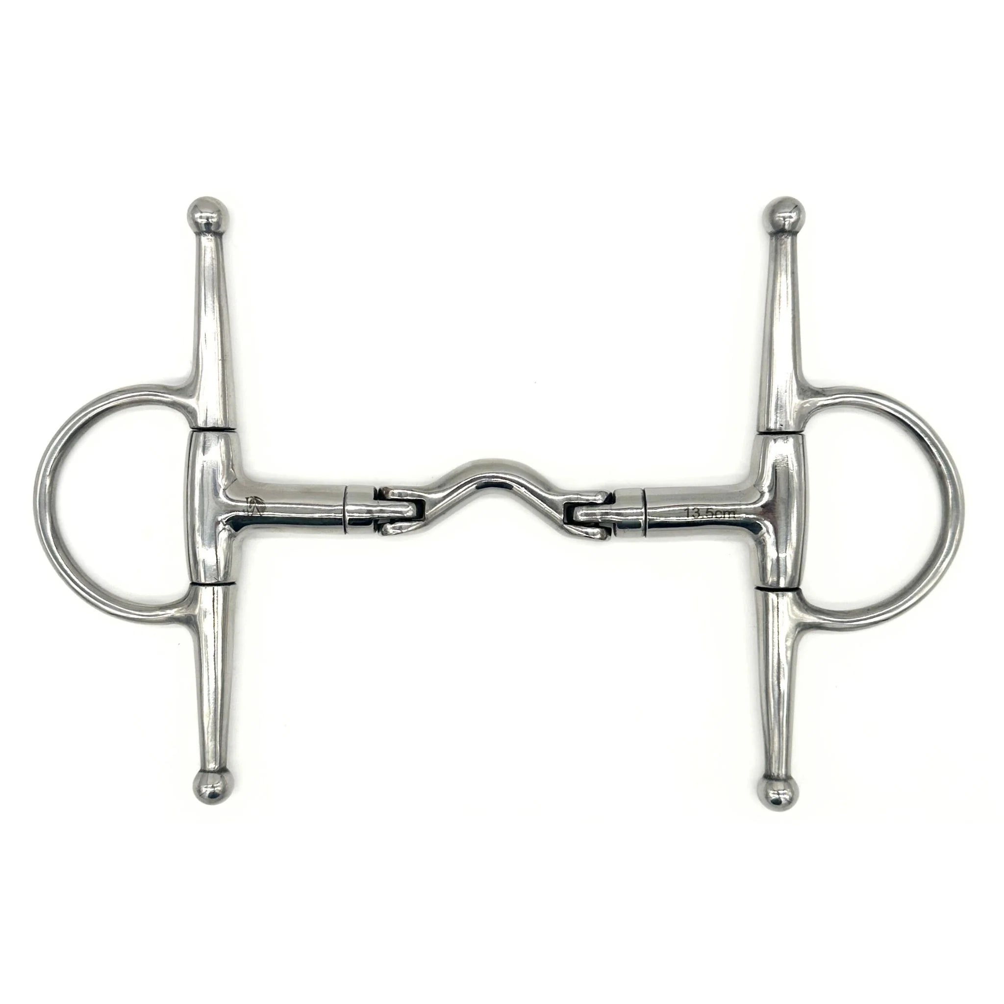 Jake Adams Stainless Stell Swivel Port Hinge Full Cheek Horse Bit | Tack Shop | Malvern Saddlery