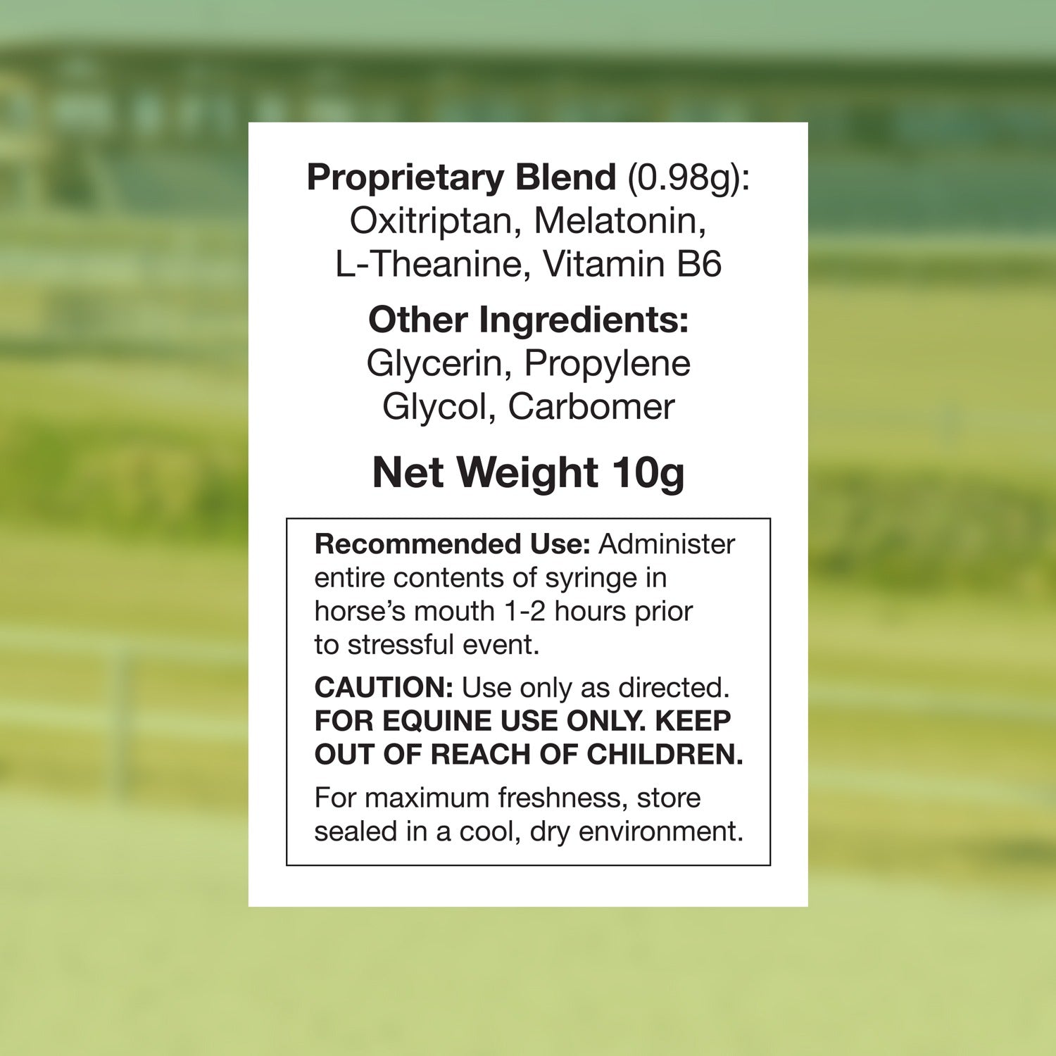 SynChill AF Advanced Formula Calming Gel - use & ingredient label | Horse Care | Malvern Saddlery
