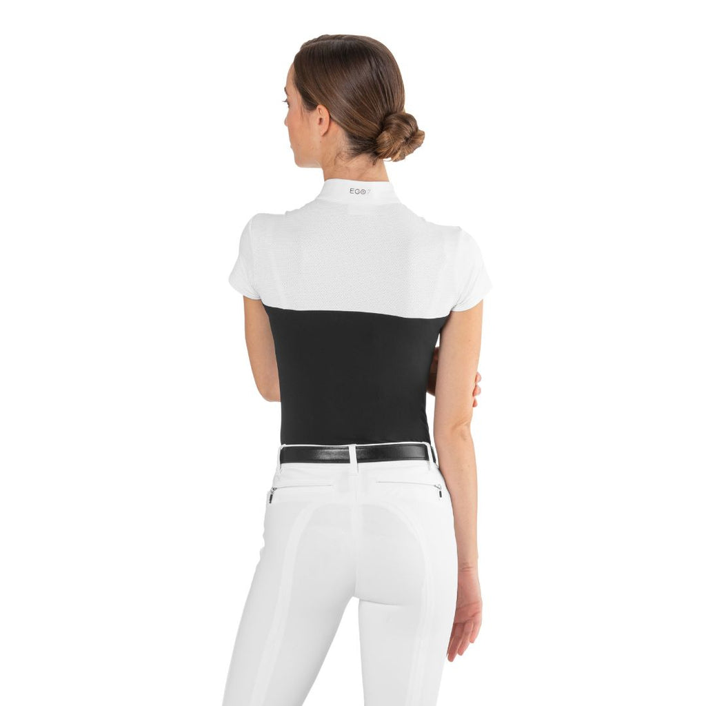 EGO7 Short Sleeve Mesh Quarter Zip Show Shirt Black | Malvern Saddlery