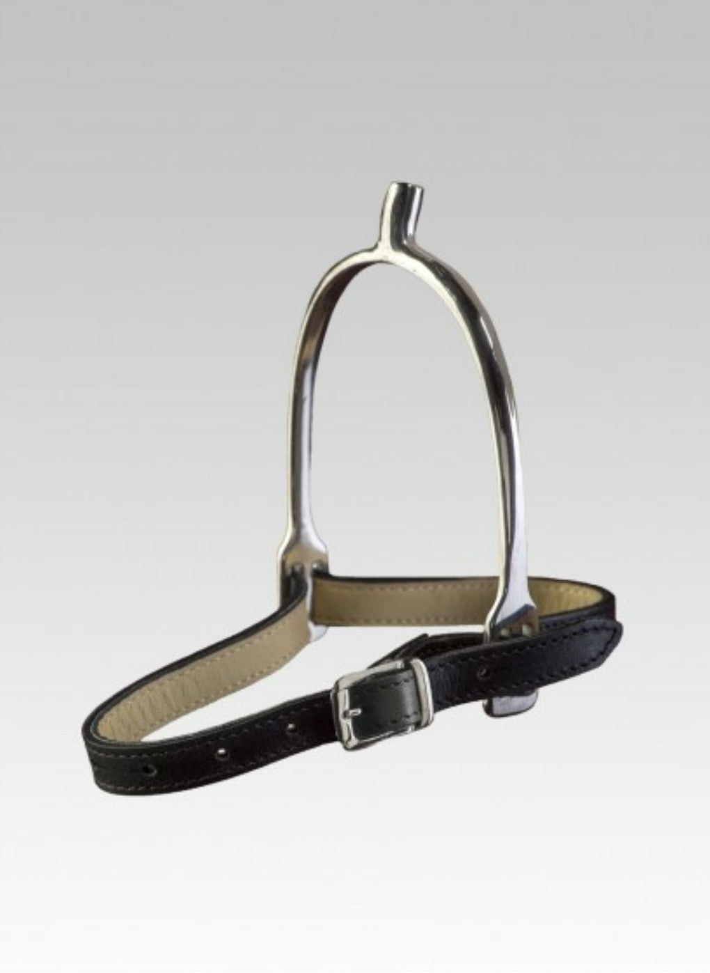 Tucci Spur Strap shown with silver spur - Black | Rider Accessories | Malvern Saddlery