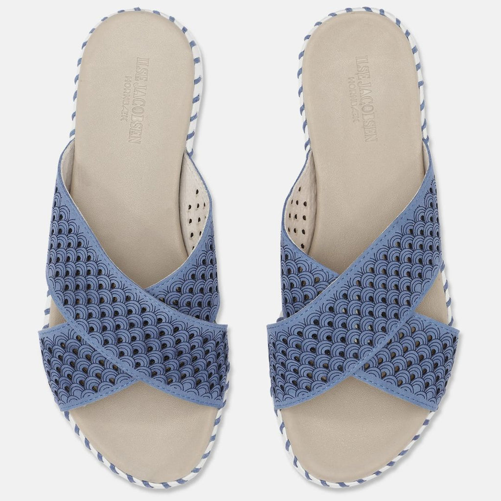 Ilse Jacobsen Tulip Slip-On X Sandal - Blue | Malvern Saddlery