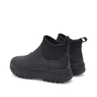 Pair of Woden Irene Waterproof Boots - Black, side back view on white background | Malvern Saddlery