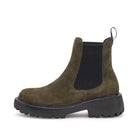 Woden Aya Suede Boot - Dark Olive | Fashion Footwear | Malvern Saddlery