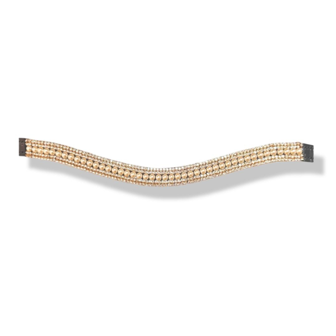 Champagne Swarovski Crystal Browband | Bridle Accessories |  Malvern Saddlery Custom Design