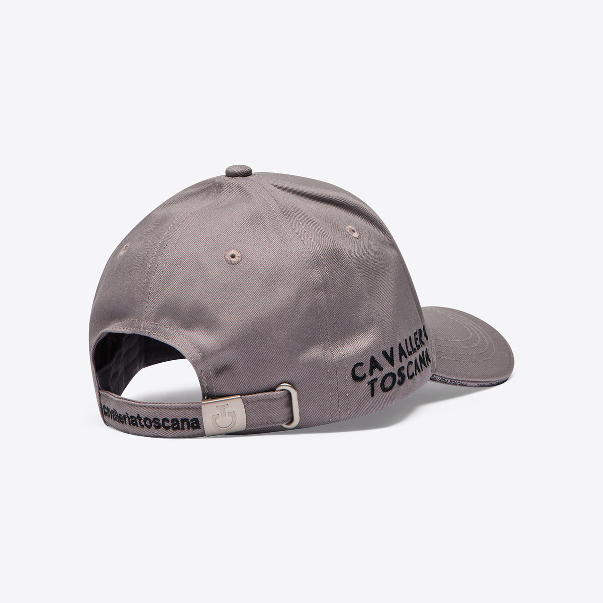 Cavalleria Toscana Embroidered Logo Cotton Baseball Cap - Cipria/Black, back view | Malvern Saddlery
