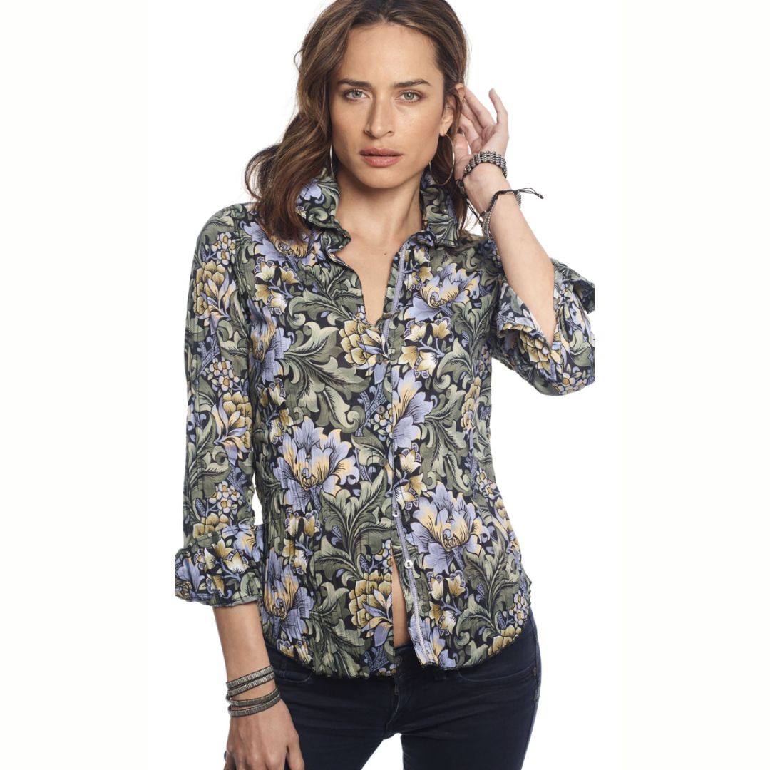 Cino Tikal Papaya Tikal Print Shirt - blue | Malvern Saddlery