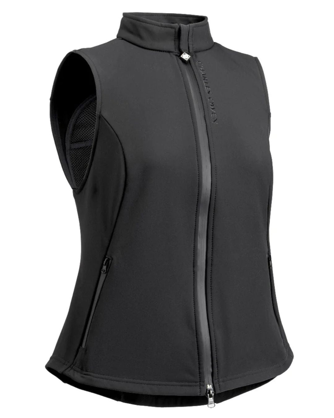 Charles Owen Eclipse Back Protector - Black; shown on white background | Equestrian Protective Vests | Malvern Saddlery
