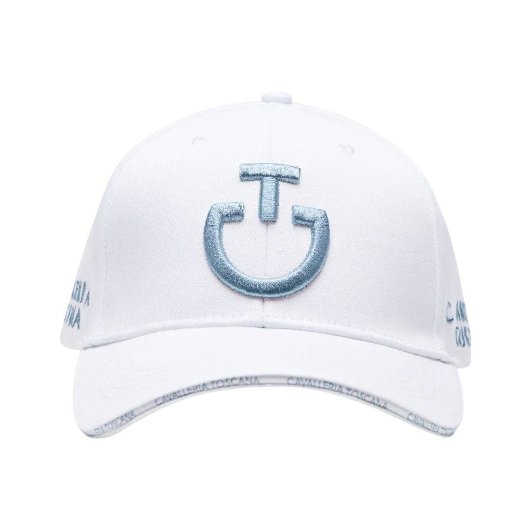 Cavalleria Toscana Cotton Baseball Cap, White/Blue | Malvern Saddlery