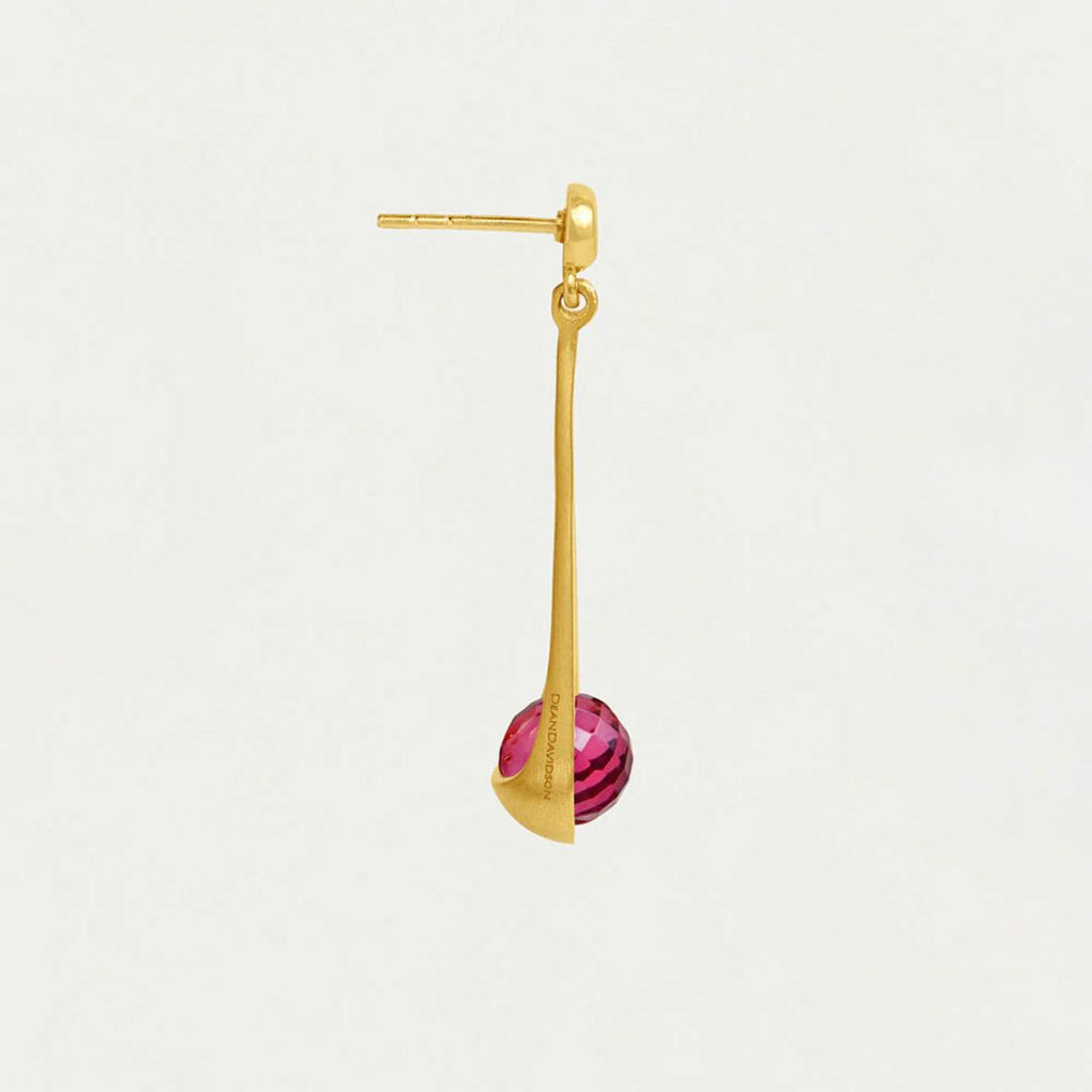 Dean Davidson Mini Ipanema Earrings - Rockrose, Gold Drop | Malvern Saddlery 