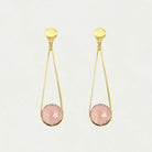 Dean Davidson Mini Ipanema Earrings - Morganite, Gold Drop | Malvern Saddlery