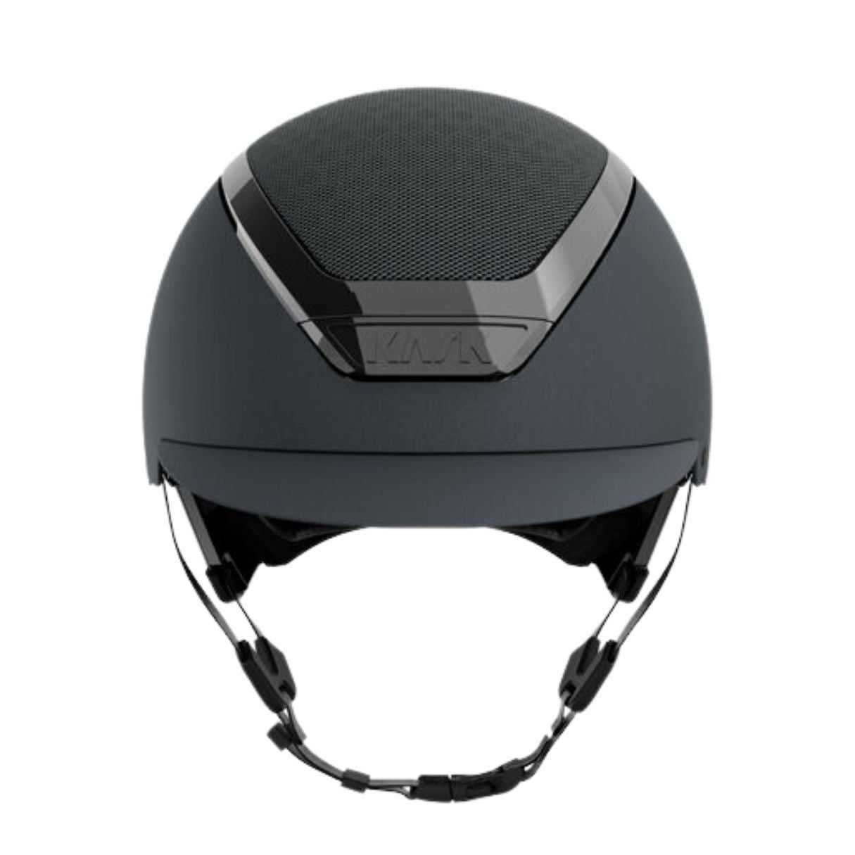 Kask Dogma Chrome Equestrian Helmet - Anthracite Gray; front view on white background | Malvern Saddlery