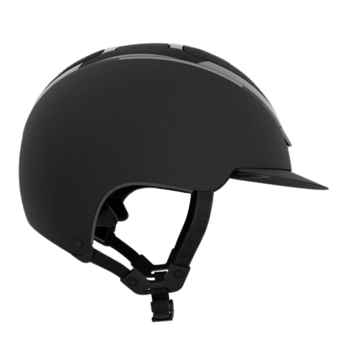 Kask Dogma Chrome Equestrian Helmet - Black; side view on white background | Malvern Saddlery