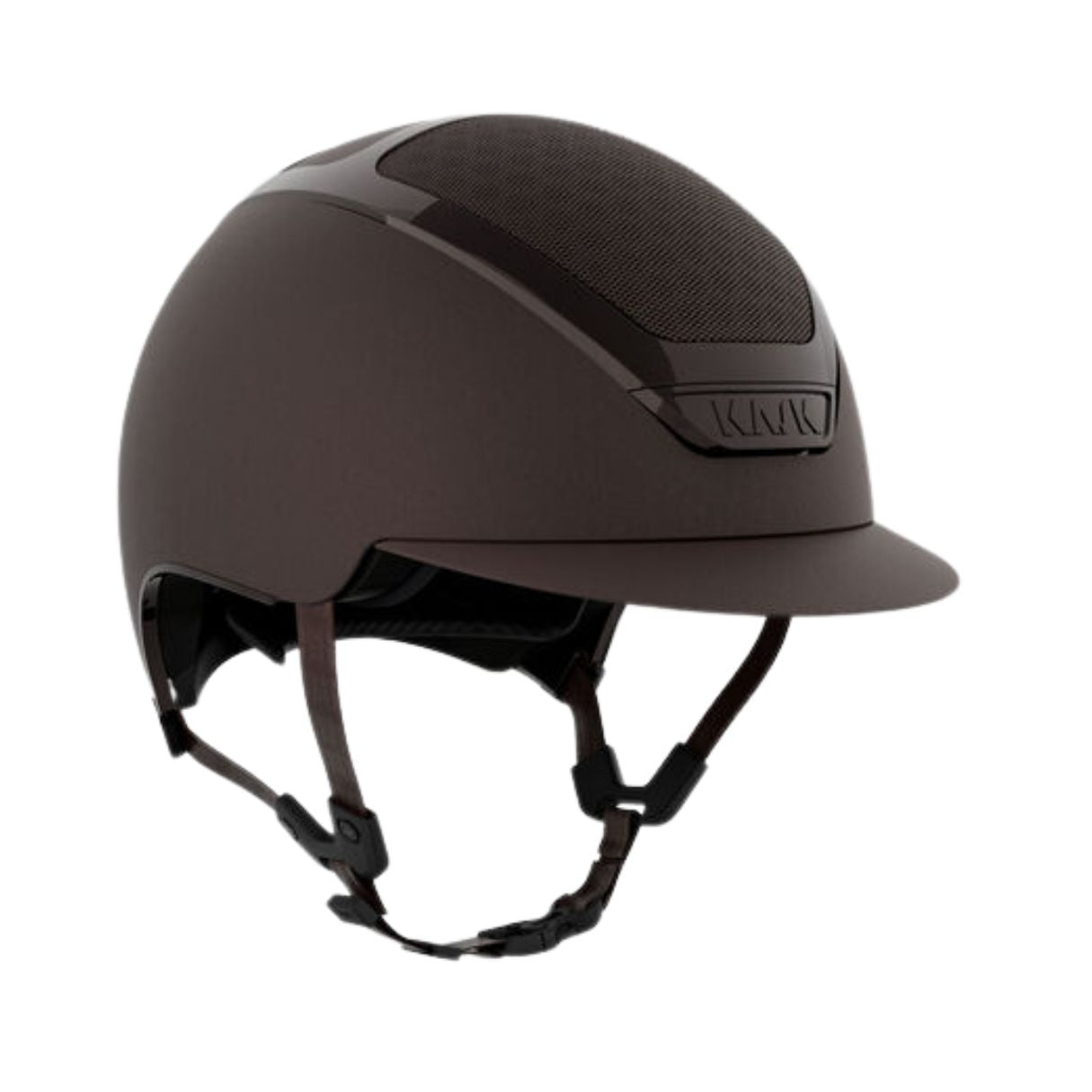 Kask Dogma Chrome Equestrian Helmet - Brown; on white background | Malvern Saddlery