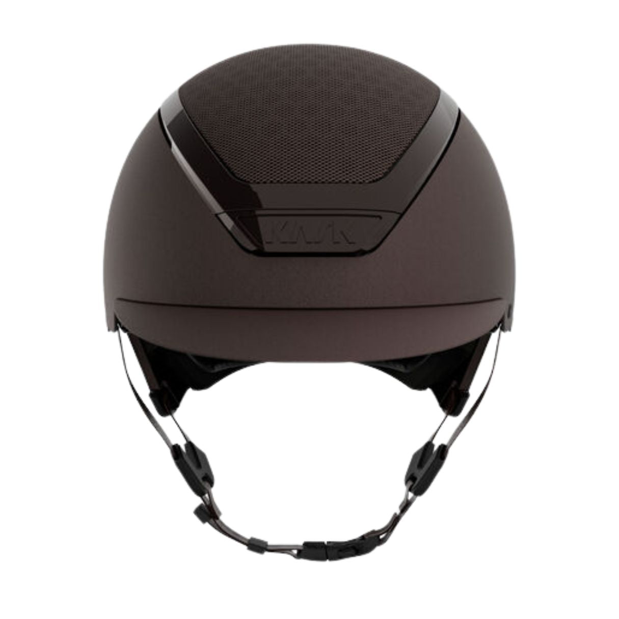 Kask Dogma Chrome Equestrian Helmet - Brown; front view on white background | Malvern Saddlery