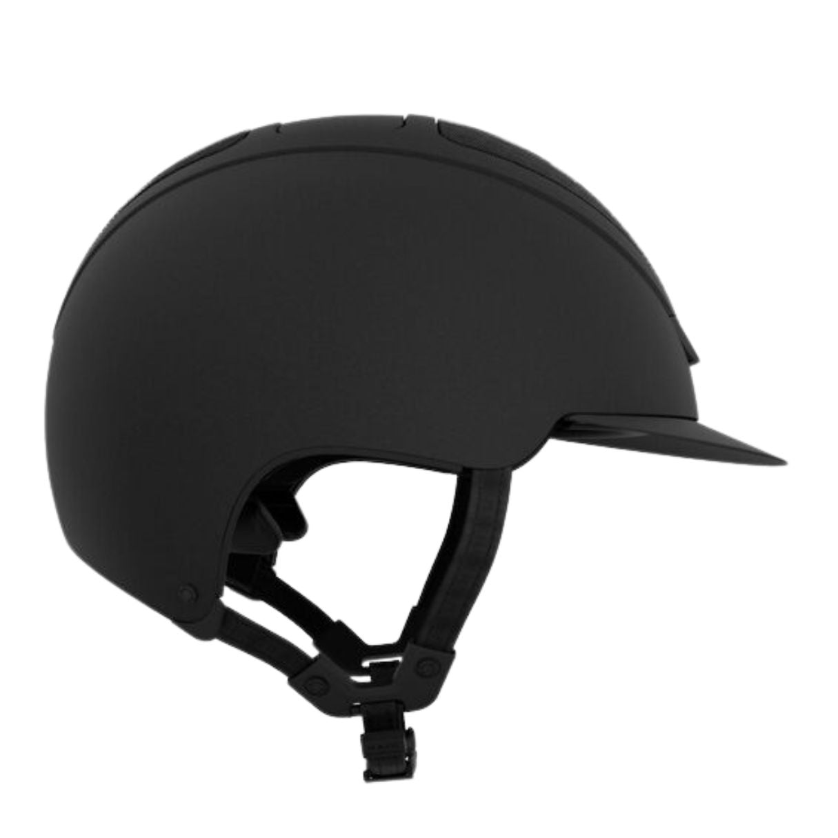 KASK Equestrian Dogma Hunter Helmet - Black; side view shown on white background | Malvern Saddlery