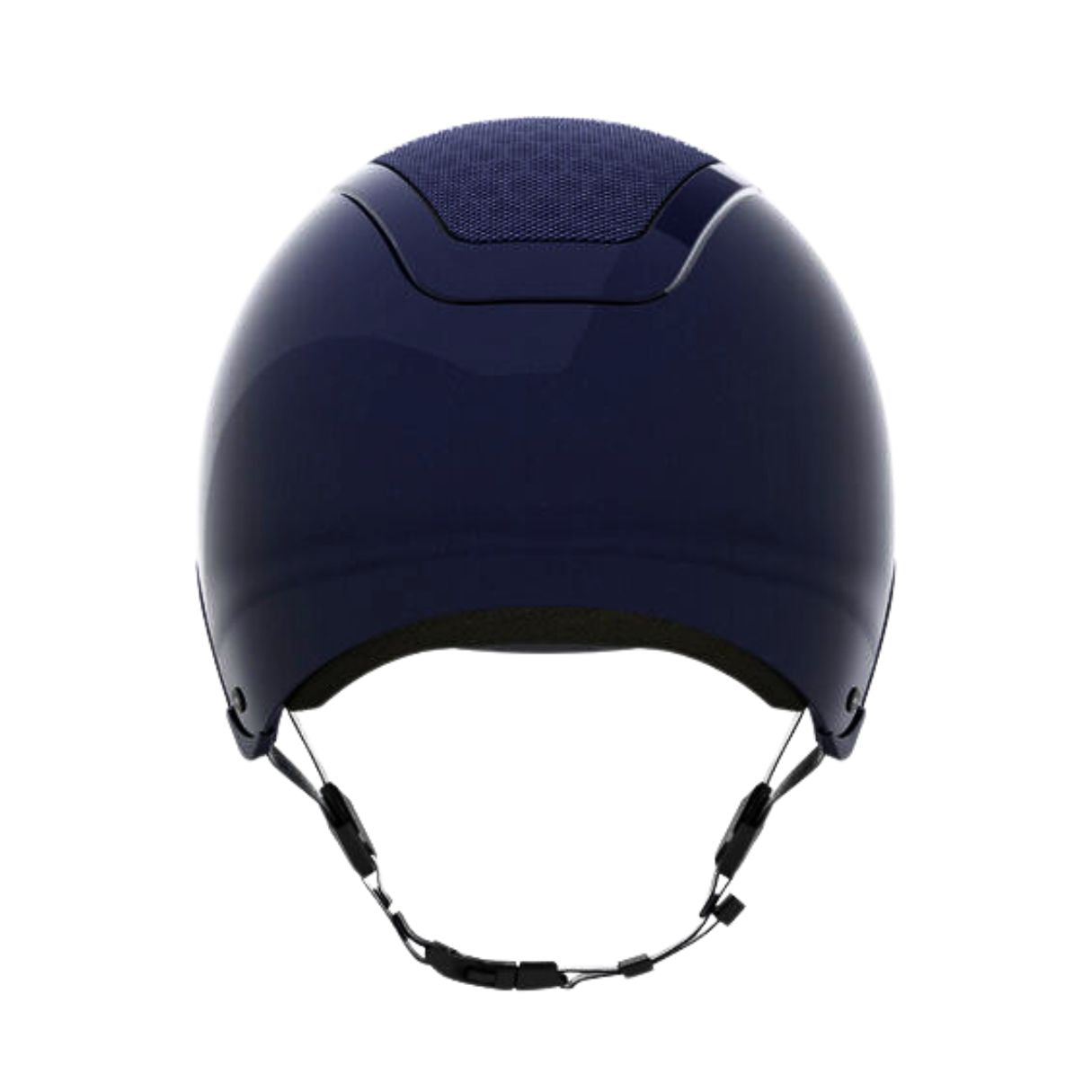 Kask Equestrian Dogma Pure Shine Helmet - Atlantic Blue; back view on white background | Standard Brim Helmets | Malvern Saddlery