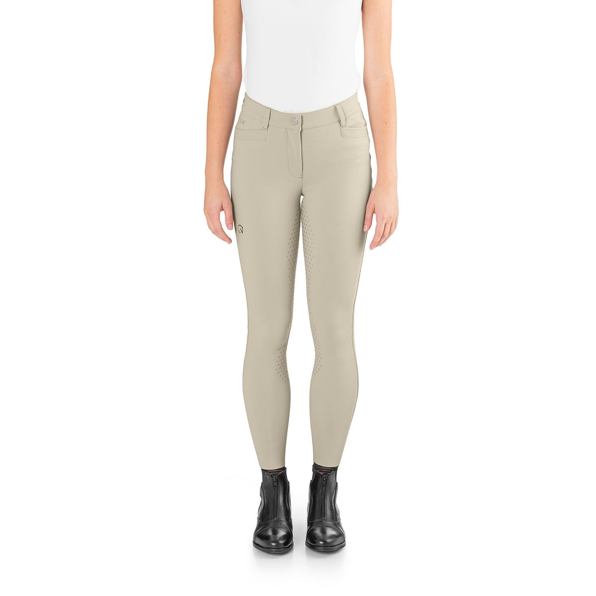 EGO7 Women's FG Full Grip Breeches - Beige, front | Malvern Saddlery