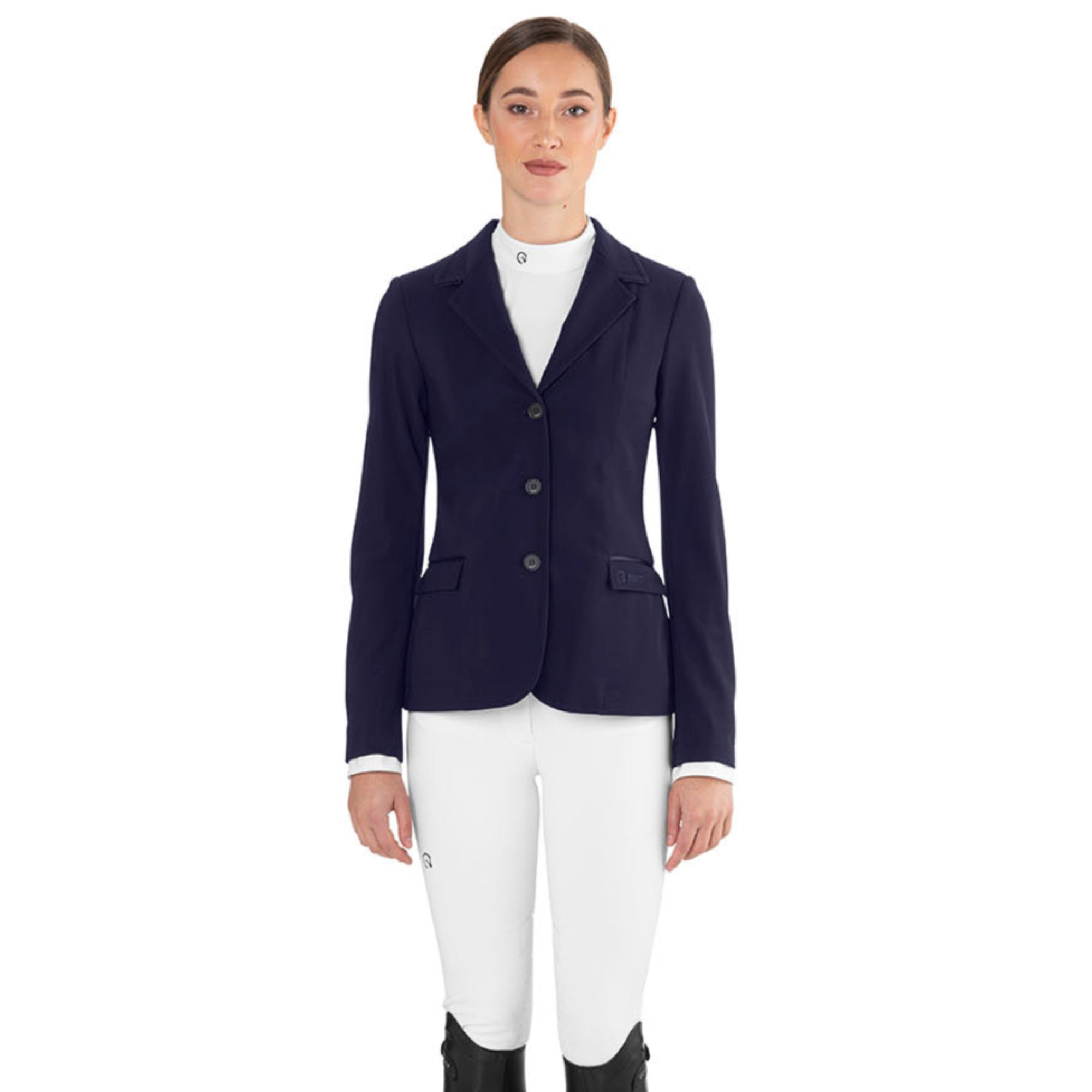 EGO7 Hunter women's navy equestrian show jacket front view