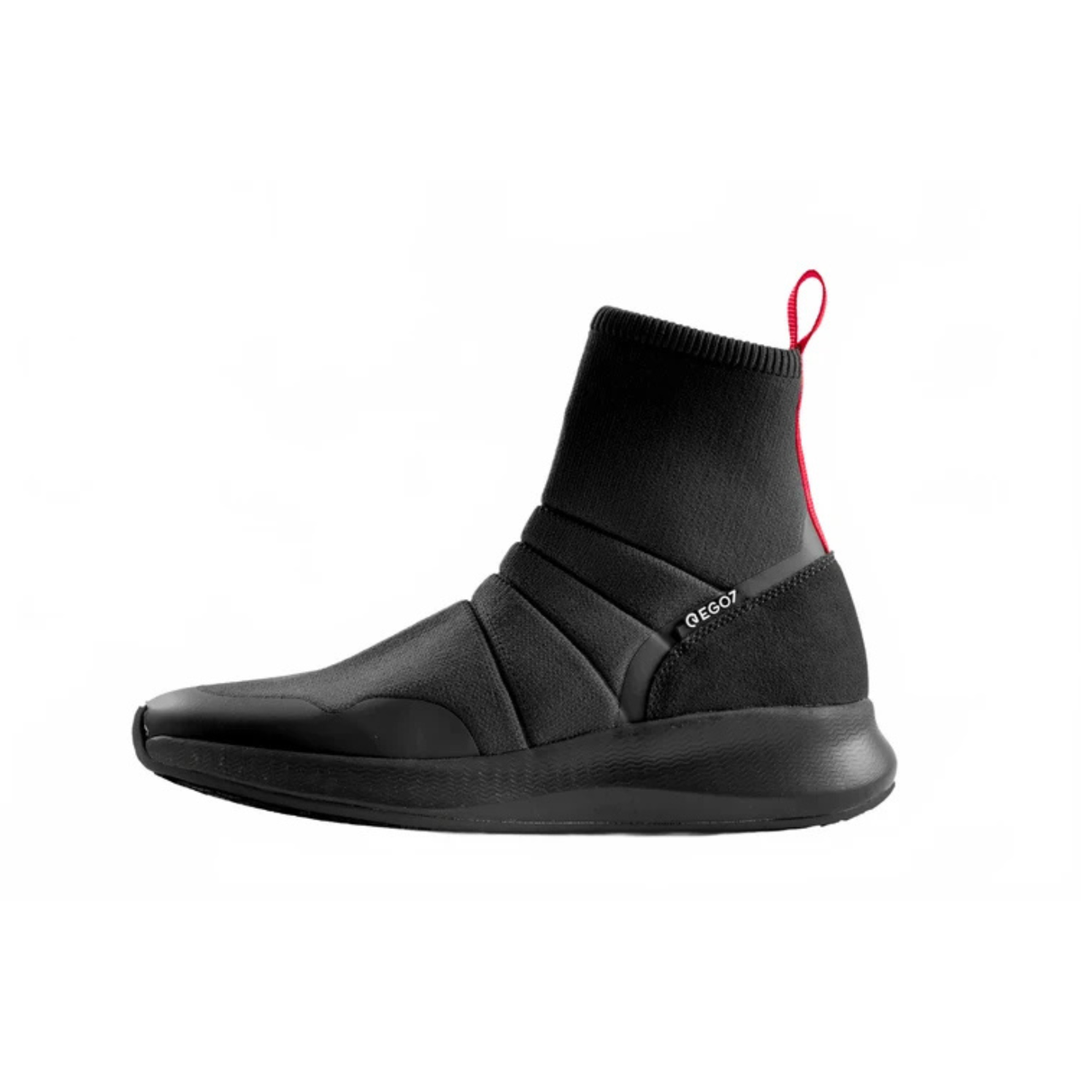 Side view of black EGO7 Sport Sneaker slip-on equestrian shoe