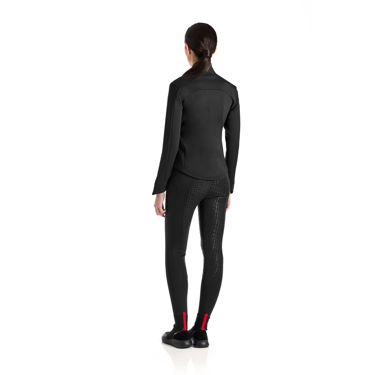 EGO7 Women's Corset Zip Jacket - Black, back | Malvern Saddlery