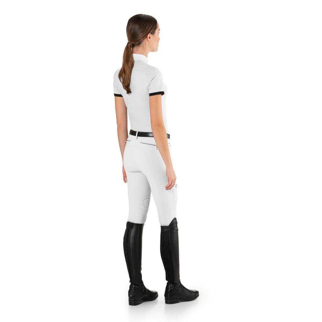EGO7 Ladies Polo - Short Sleeve - White - back view | Malvern Saddlery