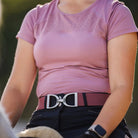 Ellany Stirrup Elastic Belt - 1.5" - Berry/Silver | Malvern Saddlery