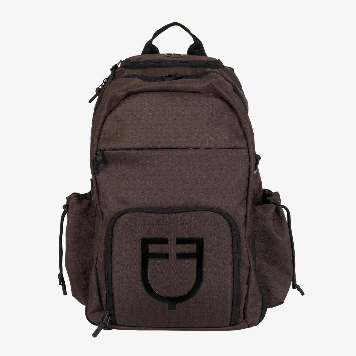 Equestro Unisex Ripstop Technical Backpack in Dark Brown front view