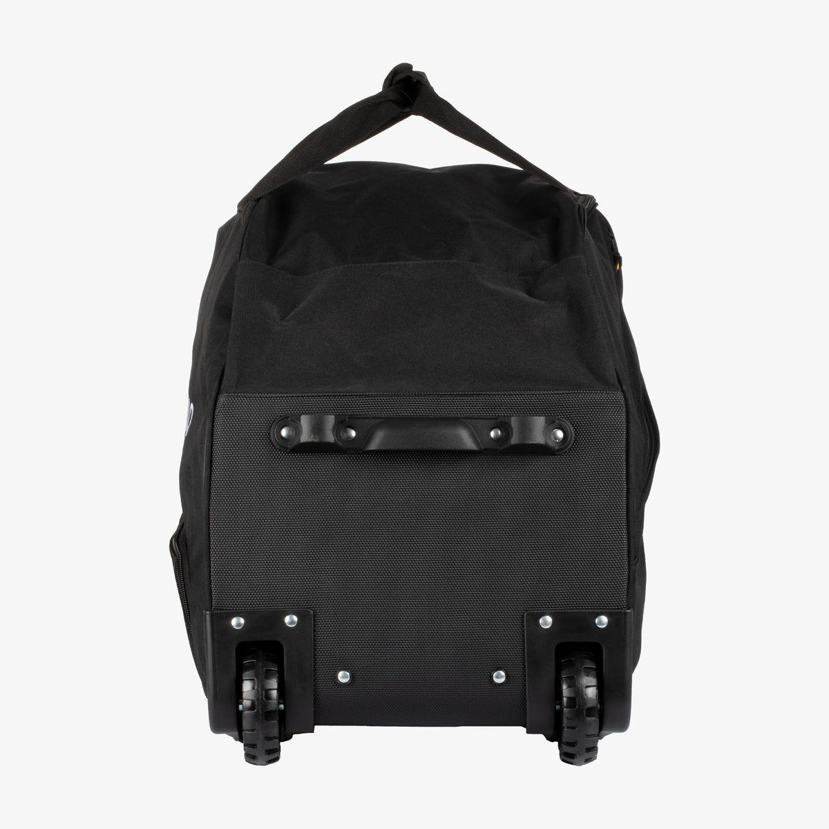 Equestro Trolley Bag in Black back with wheels