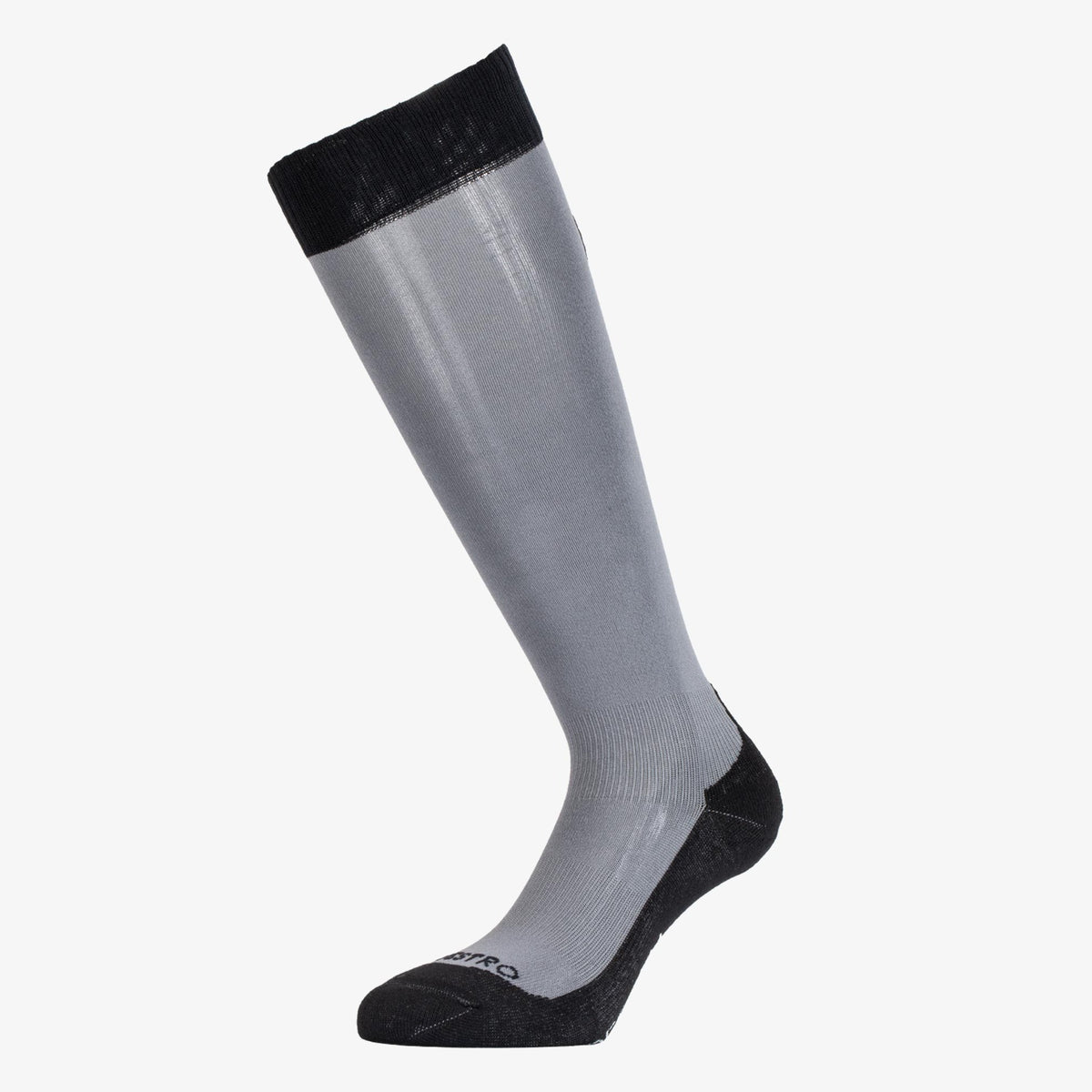 Equestro Unisex Basic Technical Riding Socks - Asphalt/Black, side | Malvern Saddlery