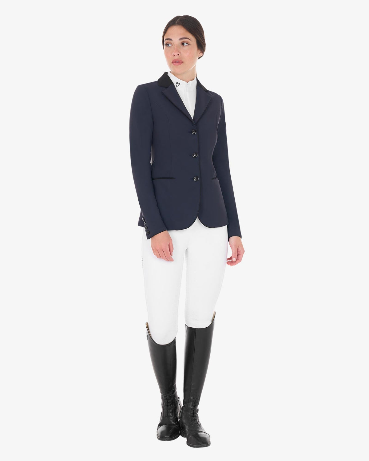 Equestro Women's Elegance Show Coat - Navy Blazer | Equestrian Competition Apparel | Malvern Saddlery