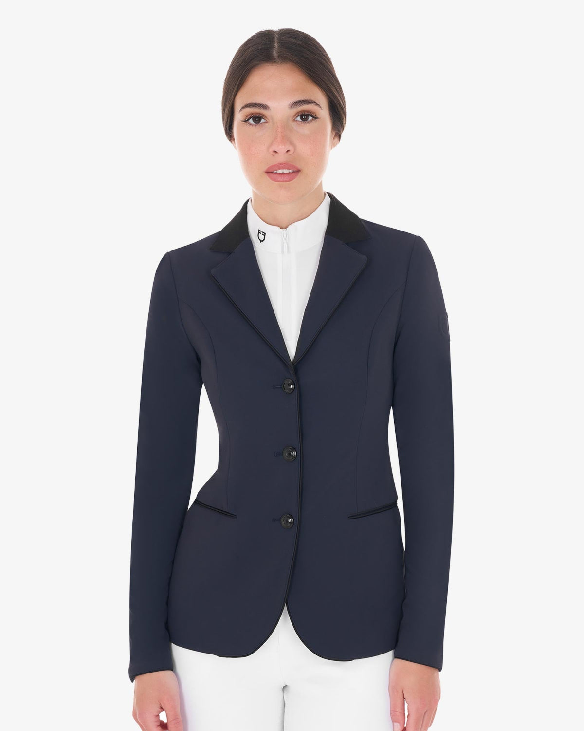 Equestro Women's Elegance Show Coat - Navy Blazer | Equestrian Competition Apparel | Malvern Saddlery