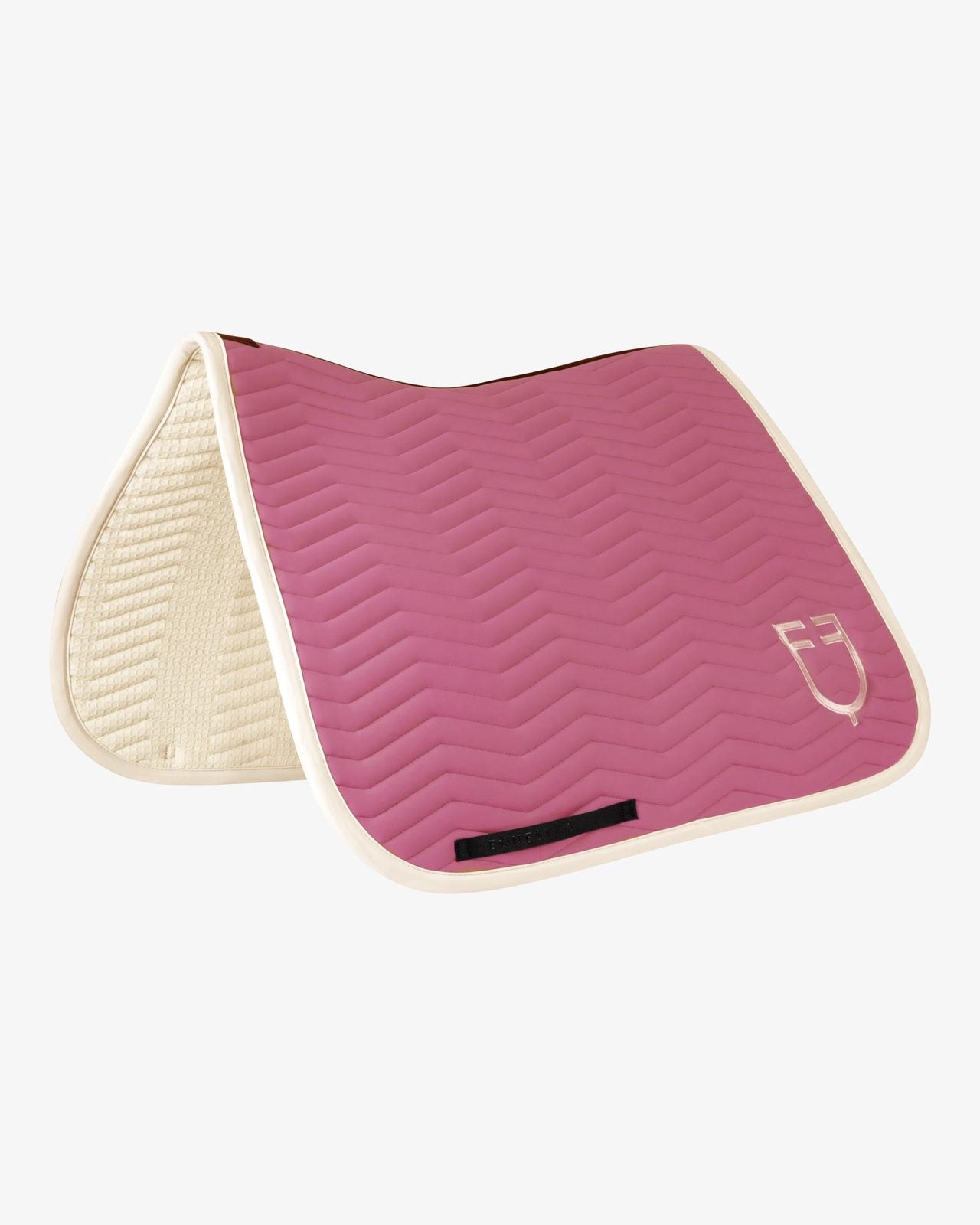Equestro Wave Dressage Saddle Pad - Rose Pink/Antique White | Malvern Saddlery