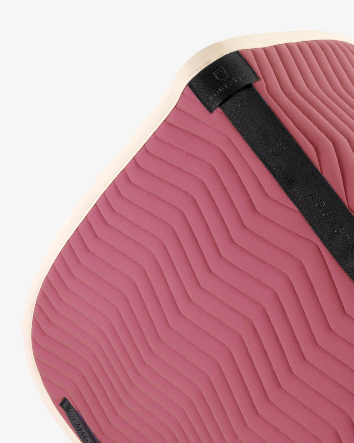 Equestro Wave Dressage Saddle Pad - Rose Pink/Antique White; top detail | Malvern Saddlery