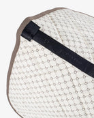Equestro Monogram Dressage Saddle Pad - Antique White / Walnut | Malvern Saddlery