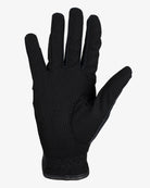 Equestro Logo Technical Riding Gloves - Black ; palm view | Malvern Saddlery