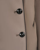 Equestro Women's Elegance Show Coat - Walnut; button detail | Equestrian Competition Apparel | Malvern Saddlery