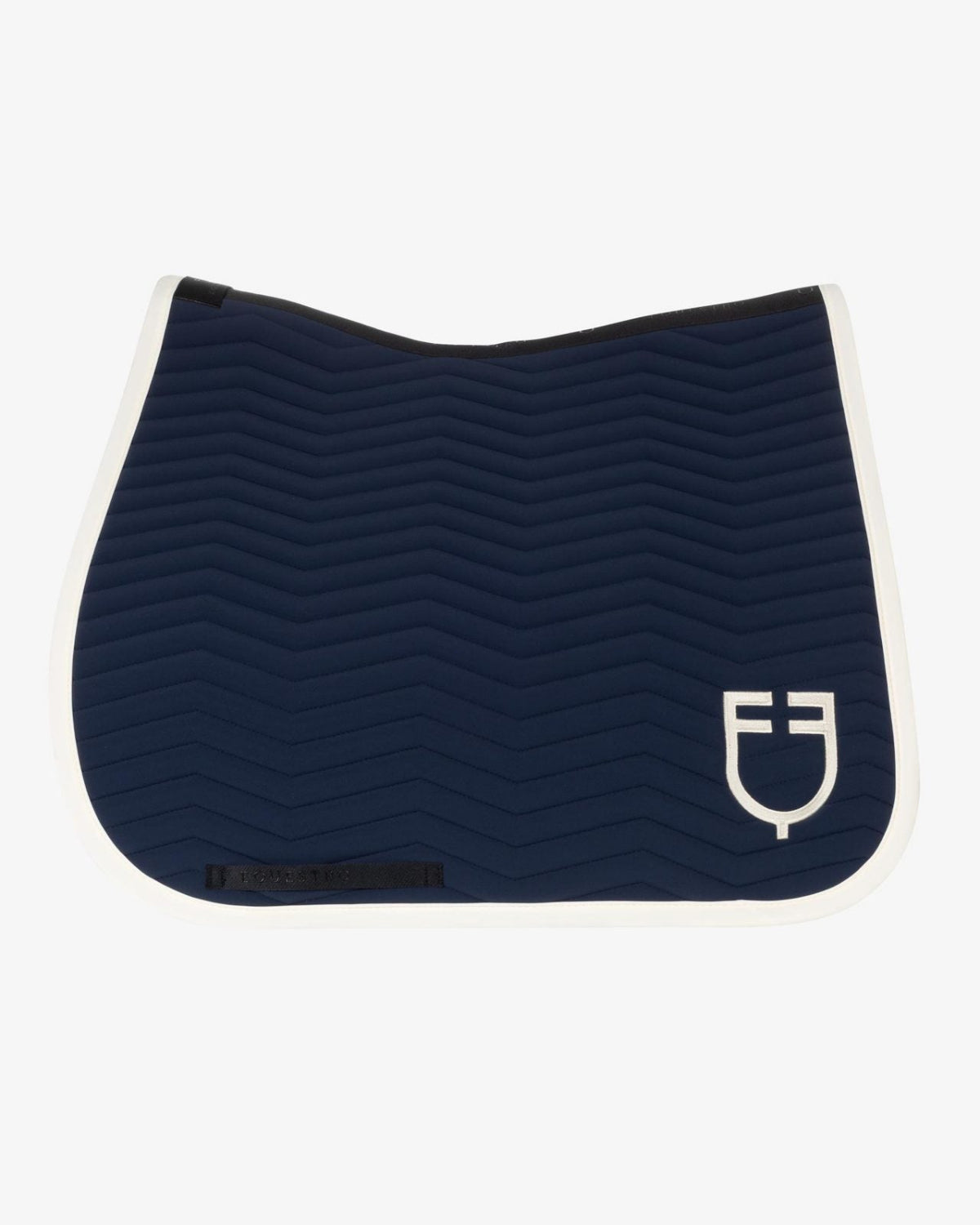 Equestro Wave Dressage Saddle Pad - Navy/Antique White | Malvern Saddlery