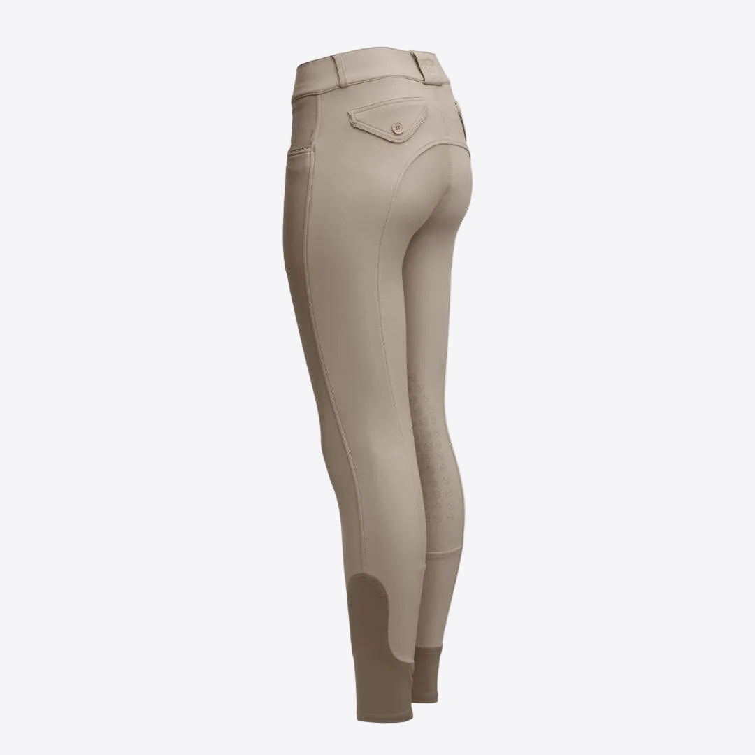 Halter Ego Hunter Knee Grip Breeches - Beige, back view | Malvern Saddlery