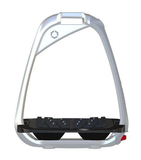 Flex-On IR-ON S Safety Stirrup - Matte Silver frame, grey footbed