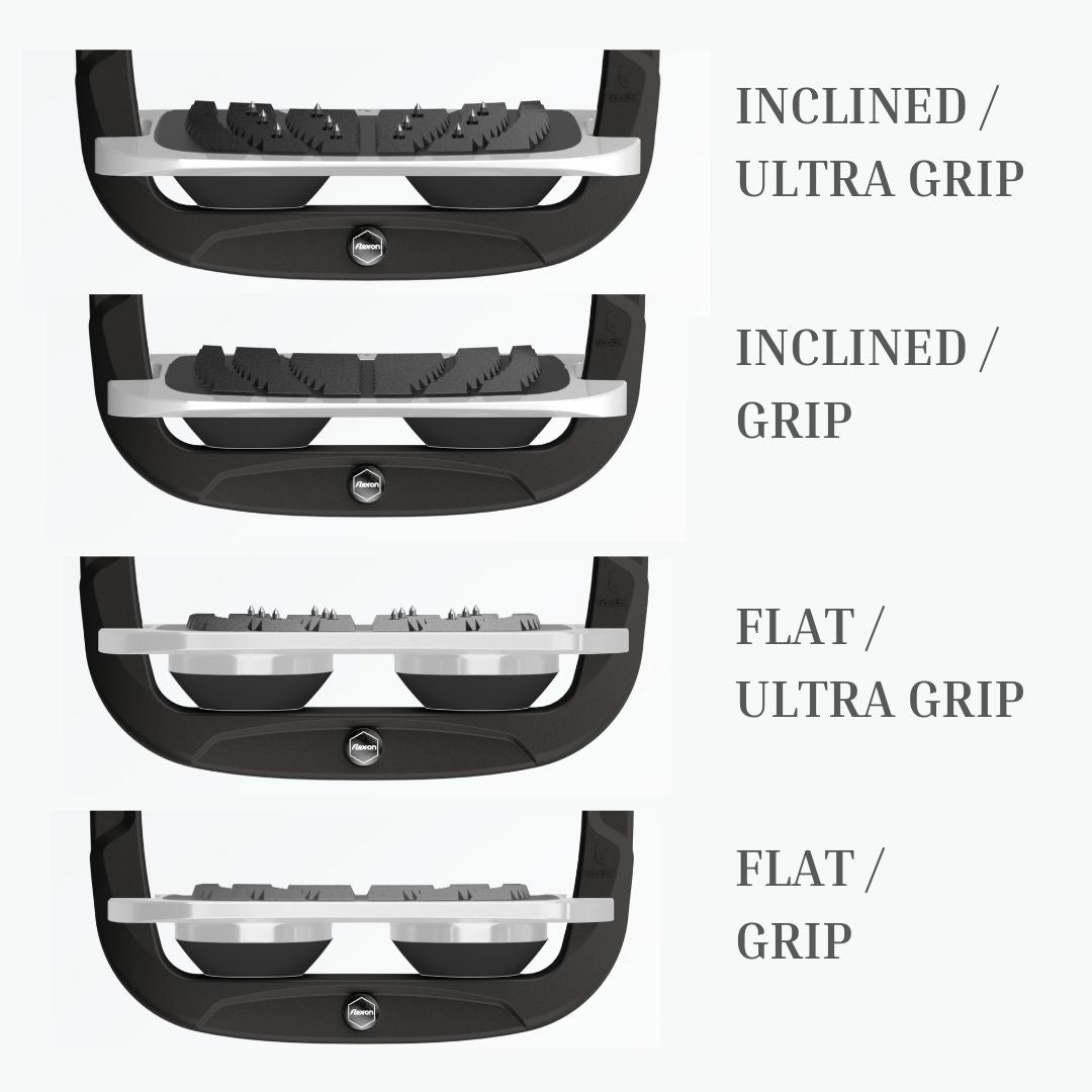 Flex-on SafeOn Safety Stirrups - Designs - Malvern Saddlery