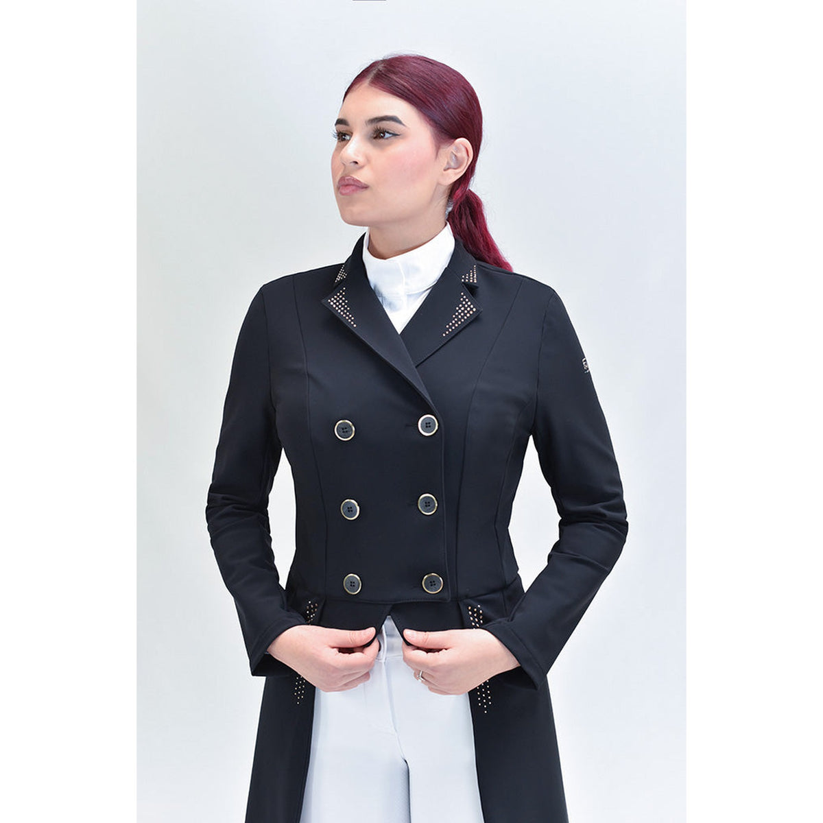 For Horses Isotta Lux Women's Shadbelly front view, shown in Black