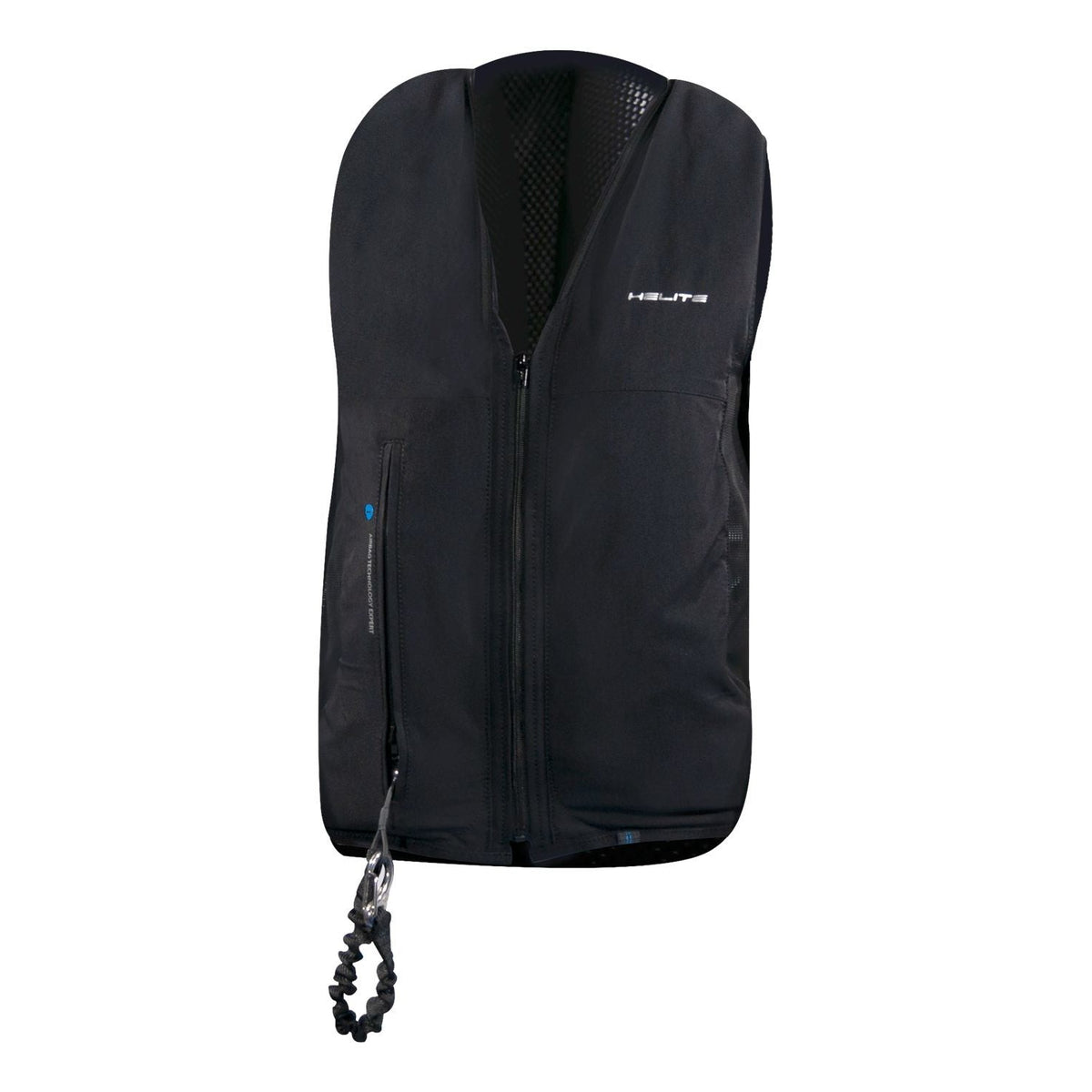 Helite Zip'In 2 Kids Airbag Vest - Black, front | Malvern Saddlery